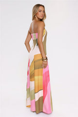 Palette Of Yours Strapless Maxi Dress Green