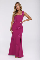 Moonlight Veil Maxi Dress Dark Pink
