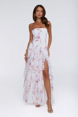Styled For Sunshine Strapless Maxi Dress White