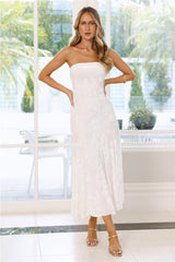 Style Empress Strapless Maxi Dress White