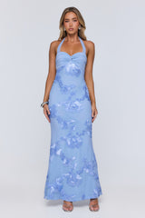 Love Muse Halter Maxi Dress Blue