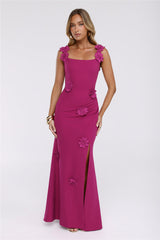 Moonlight Veil Maxi Dress Dark Pink