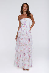 Styled For Sunshine Strapless Maxi Dress White